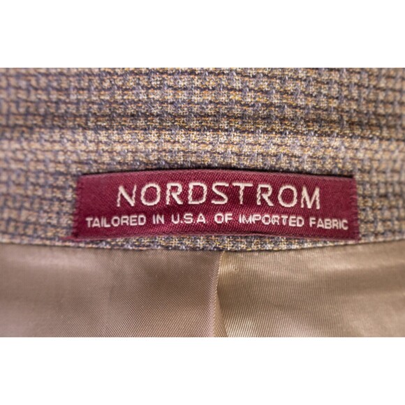 NORDSTROM Mens Blazer Sport Coat Two Button Jacket 50R Wool Beige Suit - Picture 13 of 14